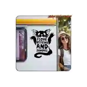 Pegatina de gatitos y zombis | Love Kittens