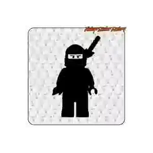 Autocollant Ninja Lego geek des années 80