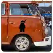 Geekiger Ninja-Lego-Aufkleber der 80er