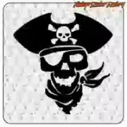 Piratenaufkleber aus geplottetem Vinyl