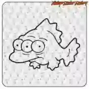 Pegatina Pez Simpsons. Comprar pegatinas.