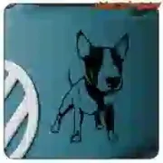 Pegatina Bull Terrier para moto y casco