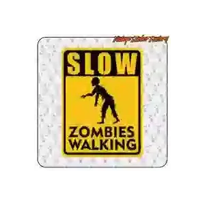 Slow Zombies Walking Sticker | Vintage Sticker Factory