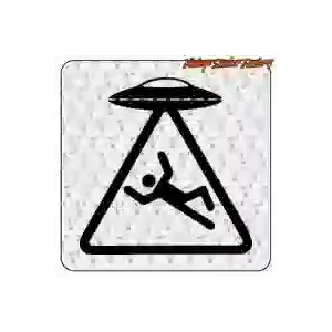 Pegatina de abducción y ciencia ficción
