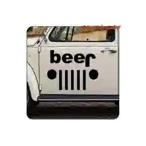 Autocollant Jeep Beer en vinyle décoratif