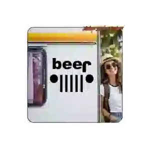 Pegatina Jeep Beer de vinilo decorativo