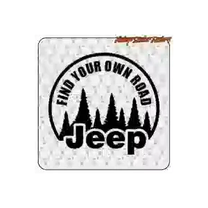 Find Your Own Road Aufkleber - Jeep