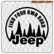 Autocollant Find Your Own Road - Jeep