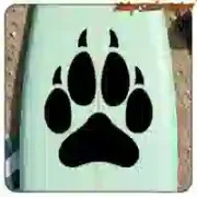 DOG FOOTPRINT -2 STICKER. BUY VINYL STICKERS.