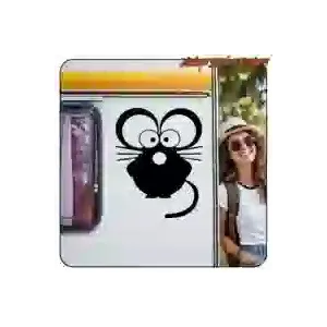 Mouse sticker in various sizes and orientations