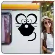 Mausaufkleber | Dekorative Vinylfolie