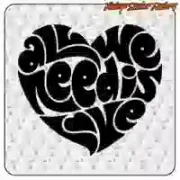 Sticker rock ALL WE NEED IS LOVE