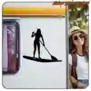SUP Girl Vinyl Sticker | Vintage Sticker Factory