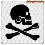 Custom Culture Piraten-Schädelaufkleber