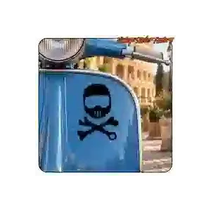 Pirate Skull Sticker | Café Racer Vinyl