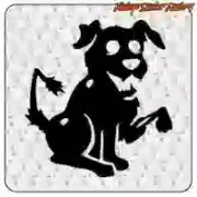 Pegatina de perro en vinilo de corte