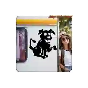 Autocollant chien en vinyle découpé