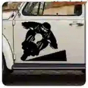 Autocollant moto café racer en vinyle