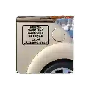 Gasoline and Jägermeister car sticker