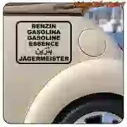Benzin- und Jägermeister-Aufkleber fürs Auto