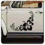 Hibiscus Surf Sticker | Decorative Vinyl