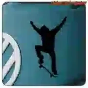 Dekorativer Skate-Aufkleber aus Vinyl