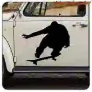 Pegatina Skate en Vinilo de Corte