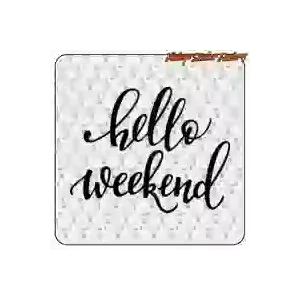 Pegatina HELLO WEEKEND | Vintage Sticker Factory
