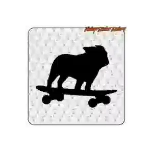Die-cut Pug Skate vinyl sticker