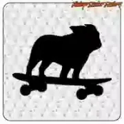 Die-cut Pug Skate vinyl sticker