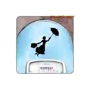 Pegatina Mary Poppins de vinilo de corte