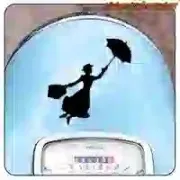 Pegatina Mary Poppins de vinilo de corte