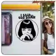 Autocollant de cinéma « I SAID... GOD DAMN »