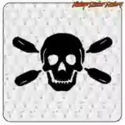 Paddle-Skull-Aufkleber für SUP-Fans