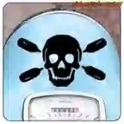 Paddle Skull sticker for SUP enthusiasts