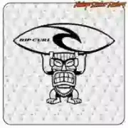 Autocollant vinyle surf RIP CURL TIKI