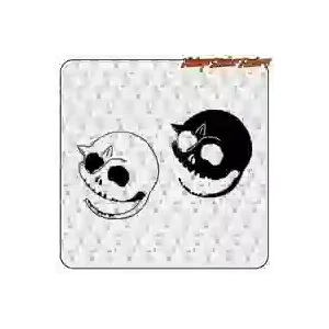 Katzen-Totenkopf-Aufkleber | Dekorfolie
