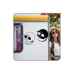 Pegatina Gato Calavera | Vinilo decorativo