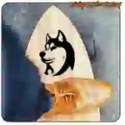Pegatina Husky de Vinilo de Corte | Vintage Sticker