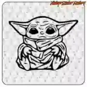 BABY YODA AUFKLEBER. KAUFEN SIE VINYLAUFKLEBER.