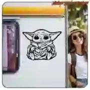 Pegatina BABY YODA. Comprar pegatinas.