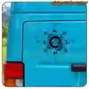 Tribal-Windrose | Camper-Aufkleber