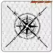 Compass rose sticker for camper