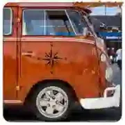 Pegatina rosa de los vientos camper