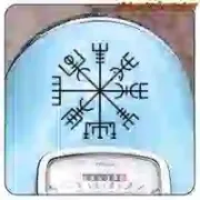 Vegvísir sticker for camper decoration