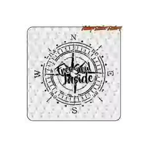 Pegatina Free Soul Compass para camper