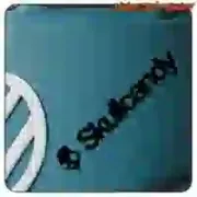 SKULLCANDY-Aufkleber aus Schneidevinyl
