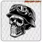 Skull Helmet Sticker | Custom Culture