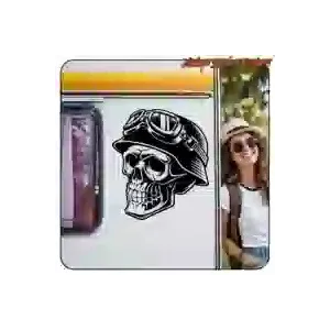 Pegatina Casco Calavera | Custom Culture