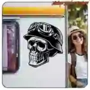 Aufkleber Helm Totenkopf | Custom Culture